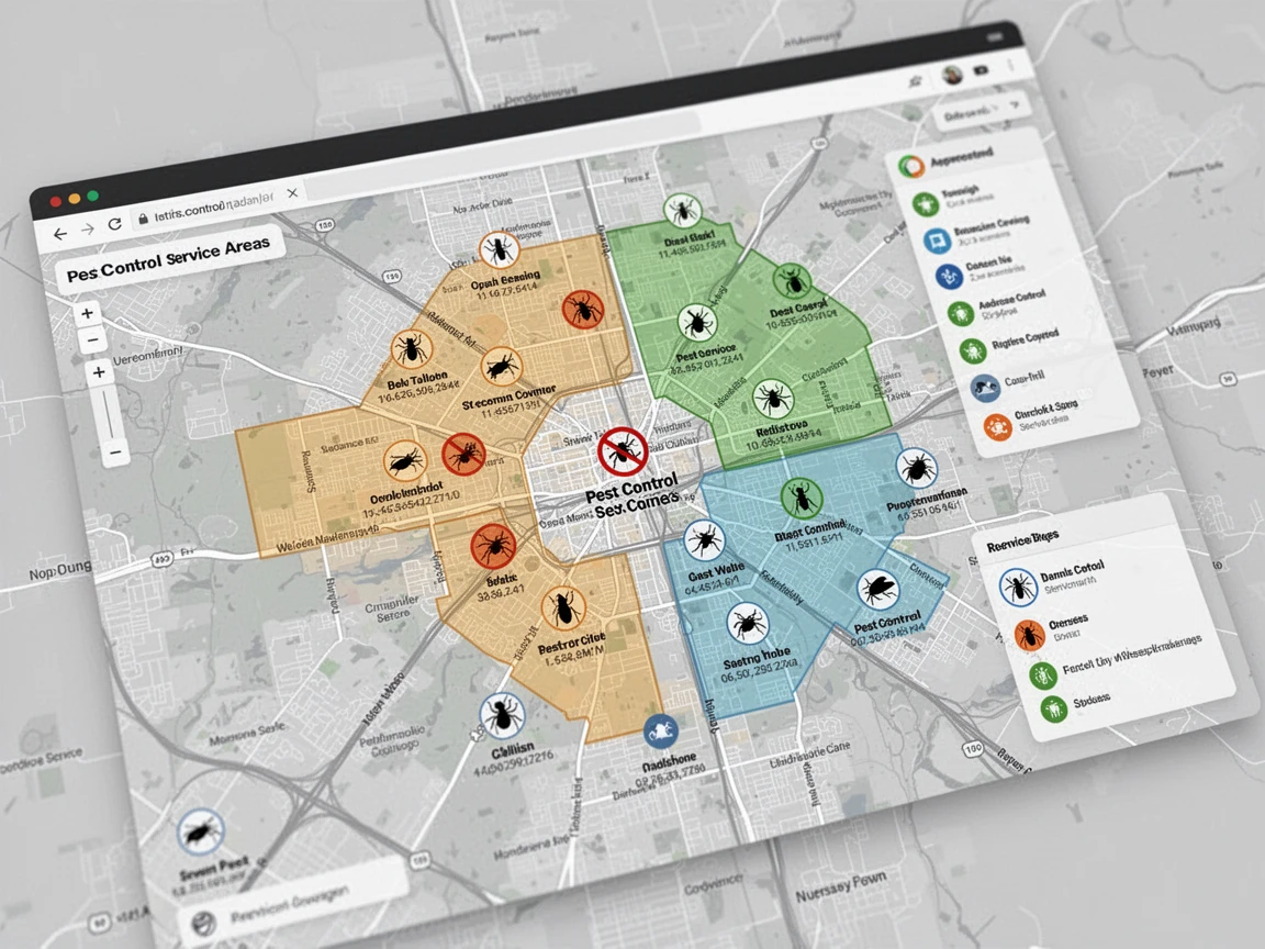 Pest Control Service Areas Map